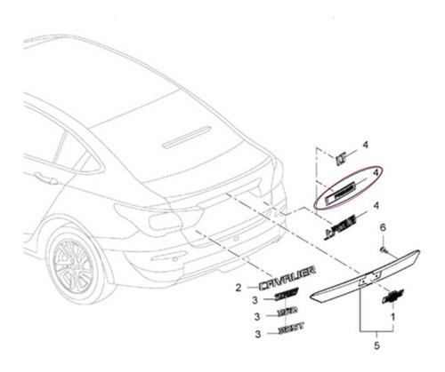 Emblema Original Gm Placa  Premier  Chevrolet Tracker 2021 Foto 5