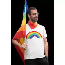 Camisetas Lgbtqia+ Coração Arco Íris Orgulho 