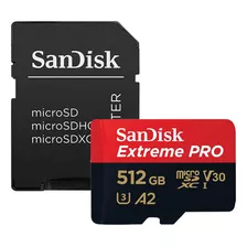 Cartao Memoria Sandisk Micro Sdxc Extreme Pro 200mb/s 512gb