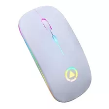 Mouse De Juego Inalámbrico Recargable Luz Led Colores Usb 