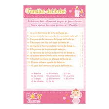 Juego Baby Niña Shower Familia Del Bebé