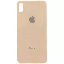 Tampa Traseira Vidro iPhone XS Max Furo Maior Dourado Gold