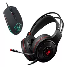 Headset Gamer Evolut Temis Eg-301r + Mouse Gamer K-mex M-340