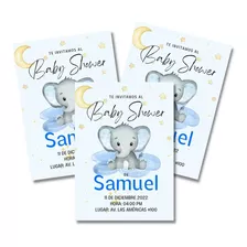 Invitación Digital Baby Shower Niño Personalizada Imprimible