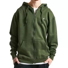 Moletom Volcom Aberto Single Stone Oversize Masculino Verde