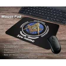 Mouse Pad Maçonaria 2 Personalizado Com Nome 