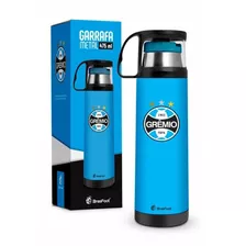 Garrafa Térmica Café Inox Com Caneca Grêmio 475ml