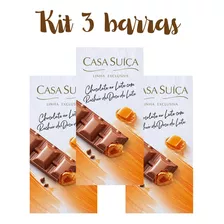 Chocolate Barra Gourmet Com Recheio De Doce De Leite Kit 3un