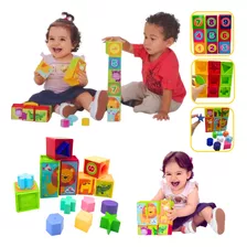 Brinquedo Educativo Cubo Didático Pedagógico Cubinhos 5 Em 1