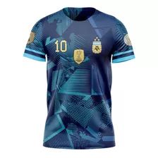 Camiseta Argentina Conceptual Campeón Tres Estrellas