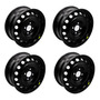 4 Tapones Negro Mate R14 Nissan March Platina Note Clio Apri