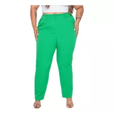 Calça Plus Size Duna Social Feminino Alfaiataria Soltinha