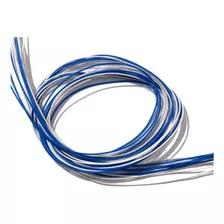 5 + 5m Cabo Fio 28 Awg Elétrico Maquete Cobre Branco E Azul