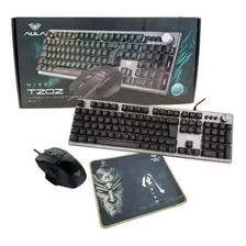 Kit Teclado Gamer + Mouse Com Fio 4800dpi + Mousepad Led Rgb