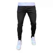 Calça Jeans Masculina Skinny Preto Com Lycra Justa 
