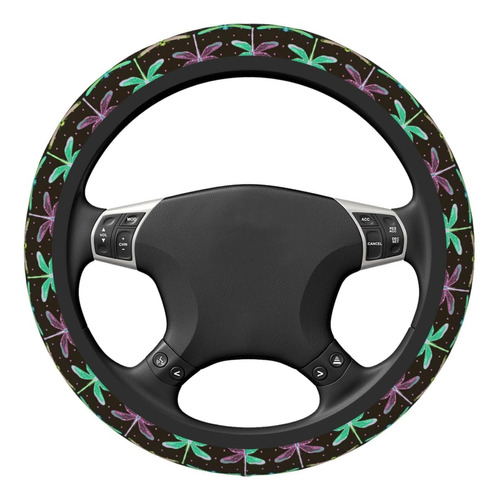 Funda Universal Para Volante De Automvil, Liblulas Colorid Foto 3