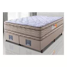 Cama Box King Colchão Ortopédico + Box 193x203x71 Double Face Espuma D33 Dourado