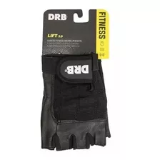 Guantes Fitness Cuero Spandex Drb® Negro - Pesas & Gimnasio