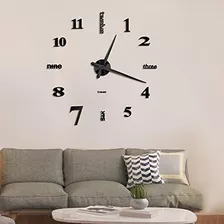 Vangold Large Diy Reloj De Pared Sin Marco Modern Mute 3d Re