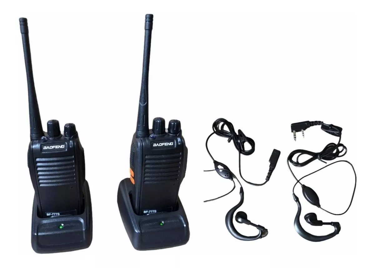 Kit 2 Rádios Comunicador Baofeng Walk Talk Bf-777s Microfone