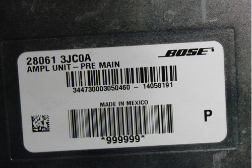 280613jc0a Infiniti Jx35 Qx60 Bose Radio Amplifier 13-15 Yyf Foto 3