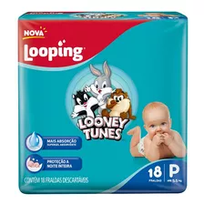 Fralda Looping Looney Tunes P 18 Unids