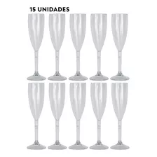 15 Taças Plásticas Acrílico Champagne 160ml Casamento Festas