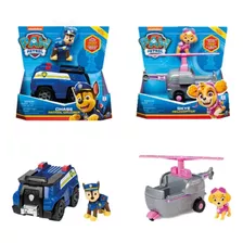 Kit Patrulha Canina Chase Carro Polícia Skye Helicoptero