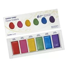 Acuarelas X6 Gem Colors Gansai Tambi Kuretake Metal Cuota