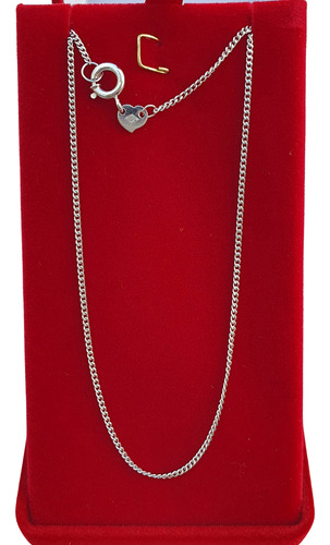 Corrente Colar Elo Grumet De Ouro Branco 18k 750 48cm Branco