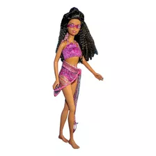 Boneca Barbie Negra Beach Fun Christie 2006 Antiga C/ Caixa