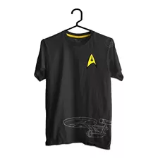 Camiseta Star Trek Jornada Nas Estrelas - Insignia Relevo