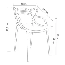 Cadeira De Jantar Rivatti Allegra, Estrutura De Cor Nude, 1 Unidade