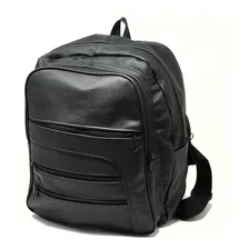 Mochila Expansible En Piel Vacuno Con Compartimiento Para Laptop Ideal Para Uso Escolar, Viaje O Formal Negro