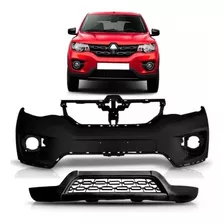 Kit Parachoque Renault Kwid 17 18 19 20 + Spoiler Dianteiro