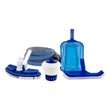 Kit Limpeza De Piscina Com Mangueira 5 Acessórios Brustec