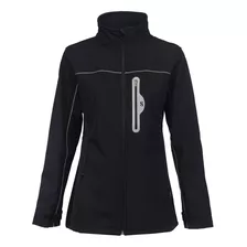 Campera Softshell Mujer Negra Térmica Impermeable Nieve