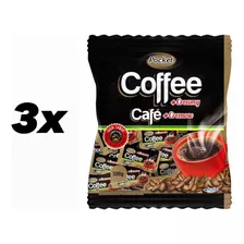 3x Bala De Café Coffee Cremosa Dura Pocket 500g 