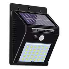 Luminária Solar Arandela 30 Leds Parede Com Sensor Presença