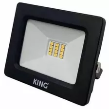 Reflector Proyector Led 10w 800lm King Luz Calida / Fria Carcasa Negro Luz Luz Fria