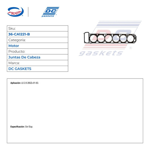 Empaque Junta De Cabeza Nissan 280zx 1981-1983 L6 2.8 Foto 2