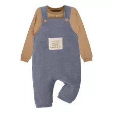 Conjunto Infantil Menino Camiseta E Jardineira Blogueiro