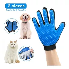 Guantes Cepillo Para Mascotas Removedor De Pelo Peine(2pcs) Color Azul