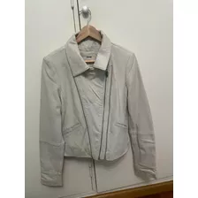 Campera De Cuero Beige Marca Prune Nueva