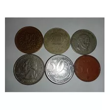 Monedas Quarter Dólar, Centavos,pesos Y 5 Céntimos De Balboa