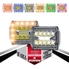 Par Faros 18 Led Dually Auxiliar Fijo Con Estrobo Universal