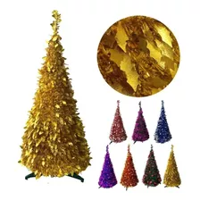 Arbol Arbolito De Navidad En Espiral Plegable 60cm Facil! Color Dorado