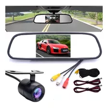 Retrovisor Visor Espelho Tela Lcd Veicular E Câmera De Ré 