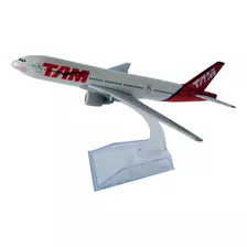 Miniatura De Avião B777 Tam Em Metal 16cm