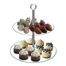 Soporte De Mesa De Dulce Home Buffet Postre Tower-dos Nivele